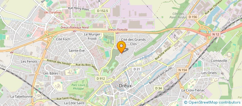localisation de l'entreprise EGLISE EVANGELIQUE DE DREUX à DREUX