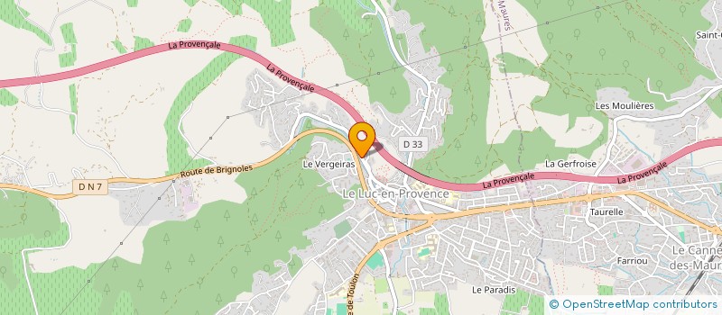 localisation de l'entreprise EGLISE EVANGELIQUE DE PENTECOTE  LE LUC