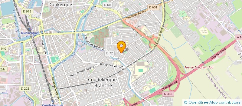 localisation de l'entreprise EGLISE EVANGELIQUE DES HAUTS DE FRANCE  COUDEKERQUE-BRANCHE