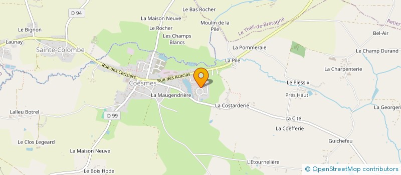 localisation de l'entreprise EGLISE EVANGELIQUE HMONG DE BRETAGNE  COESMES