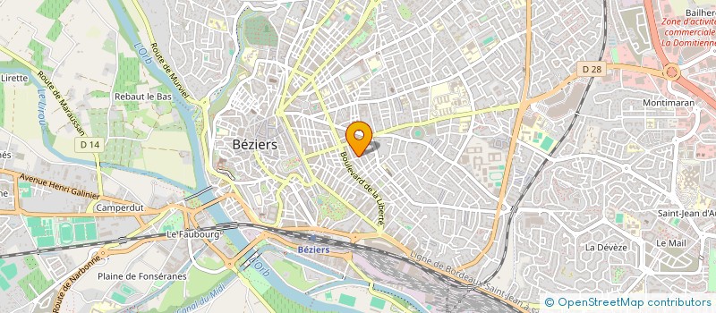 localisation de l'entreprise EGLISE EVANGELIQUE LIBRE  BEZIERS