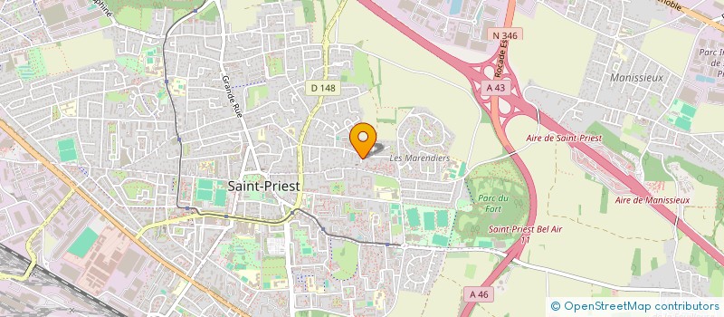 localisation de l'entreprise EGLISE EVANGELIQUE LIBRE LYON SUD EST  SAINT-PRIEST