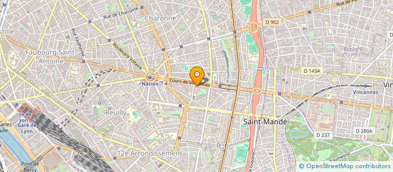 localisation de l'entreprise EGLISE EVANGELIQUE PROTESTANTE DE PARIS-NATION - E.E.P.P.N.  PARIS