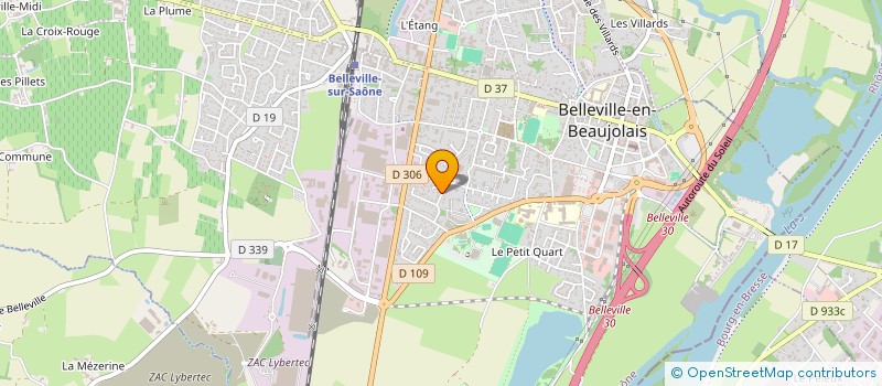 localisation de l'entreprise EGLISE EVANGELIQUE SOURCE DE VIE (EESV)  BELLEVILLE-EN-BEAUJOLAIS