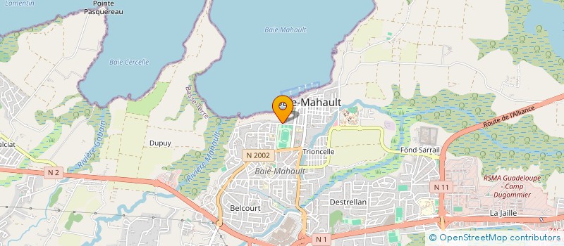 localisation de l'entreprise EGLISE EVANGELIQUE VIE EN JESUSCHRIST  BAIE-MAHAULT