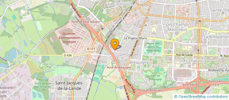 localisation de l'entreprise EGLISE MISSION EVANGELIQUE GRACE DE VIE- RENNES  SAINT-JACQUES-DE-LA-LANDE