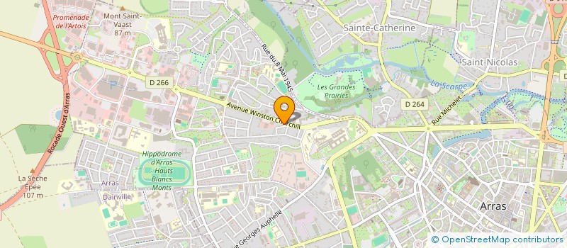 localisation de l'entreprise EGLISE PENTECOTISTE UNIE D'ARRAS CTRE EVANGELIQUE LE ROCHER à ARRAS