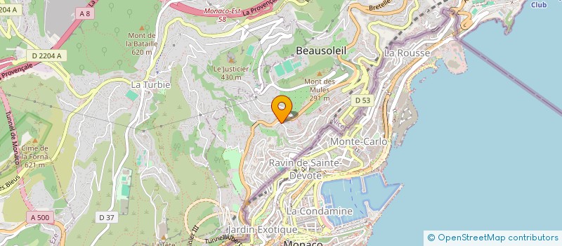 localisation de l'entreprise EGLISE PENTECOTISTE UNIE DE BEAUSOLEIL - CENTRE EVANGELIQUE LE ROCHER  BEAUSOLEIL