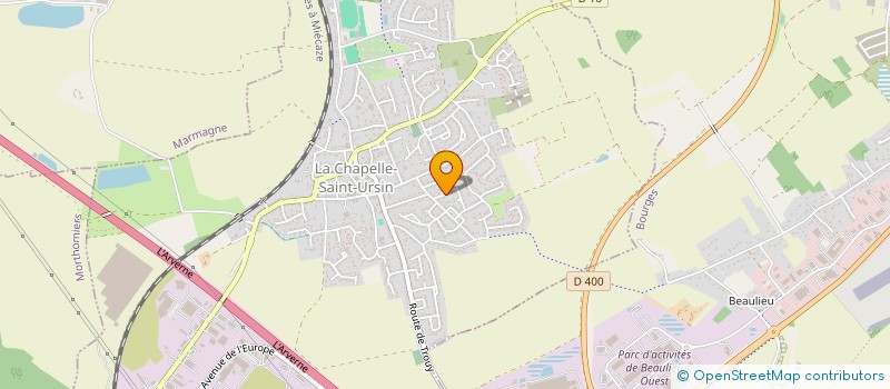 localisation de l'entreprise EGLISE PENTECOTISTE UNIE DE BOURGES - CENTRE EVANGELIQUE LE ROCHER  LA CHAPELLE-SAINT-URSIN