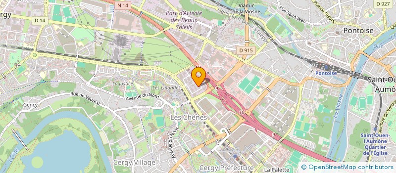 localisation de l'entreprise EGLISE PENTECOTISTE UNIE DE CERGY-PONTOISE - CENTRE EVANGELIQUE LE ROCHER  CERGY