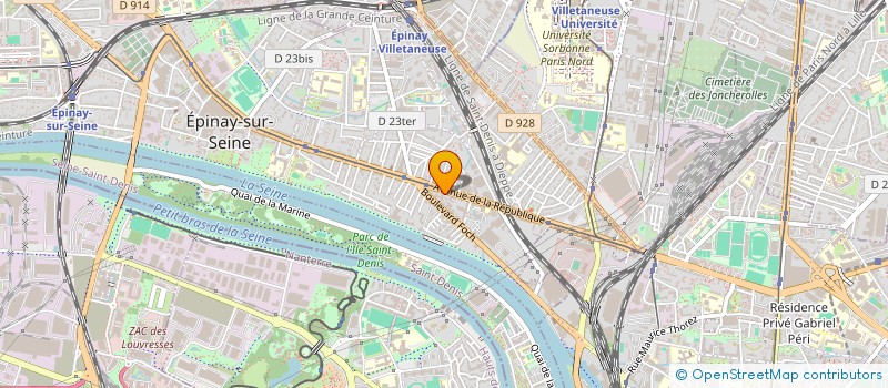 localisation de l'entreprise EGLISE PROTESTANTE BAPTISTE DU PAIN DE VIE à EPINAY-SUR-SEINE