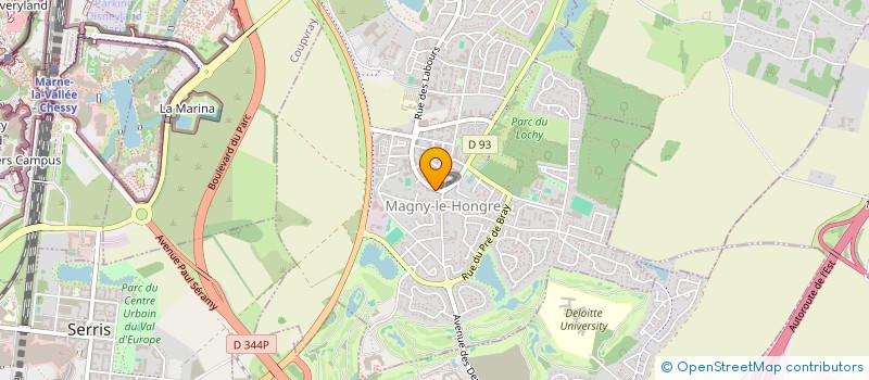 localisation de l'entreprise EGLISE PROTESTANTE BAPTISTE DU VAL D'EUROPE  BAILLY-ROMAINVILLIERS