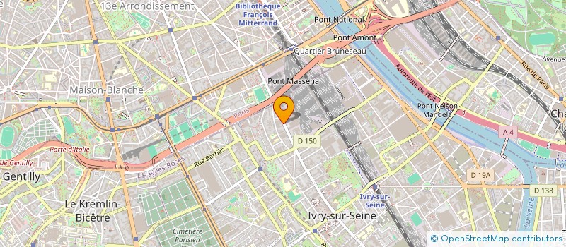 localisation de l'entreprise EGLISE PROTESTANTE CHEMIN-VIE  IVRY-SUR-SEINE