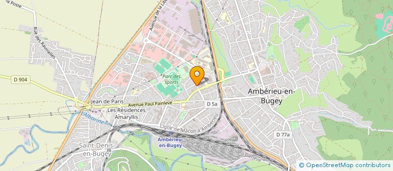 localisation de l'entreprise EGLISE PROTESTANTE EVANGELIQUE  AMBERIEU-EN-BUGEY