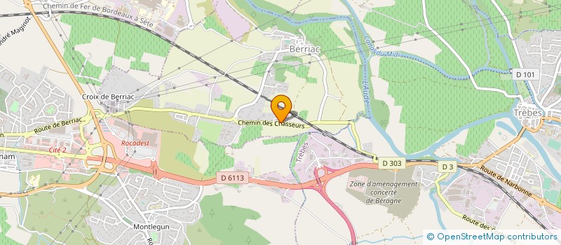 localisation de l'entreprise EGLISE PROTESTANTE EVANGELIQUE BAPTISTE DE CARCASSONNE  BERRIAC