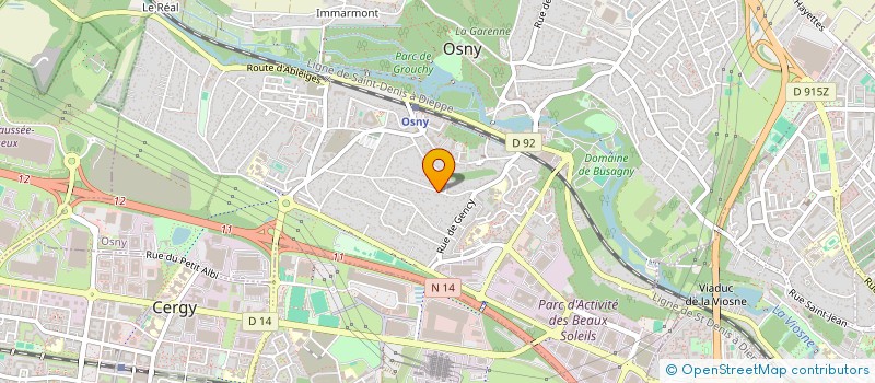 localisation de l'entreprise EGLISE PROTESTANTE EVANGELIQUE CERGY CENTRE EPECC  OSNY