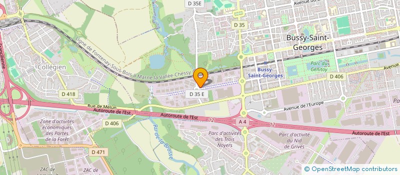 localisation de l'entreprise EGLISE PROTESTANTE EVANGELIQUE DE BUSSY SAINT GEORGES  BUSSY-SAINT-GEORGES