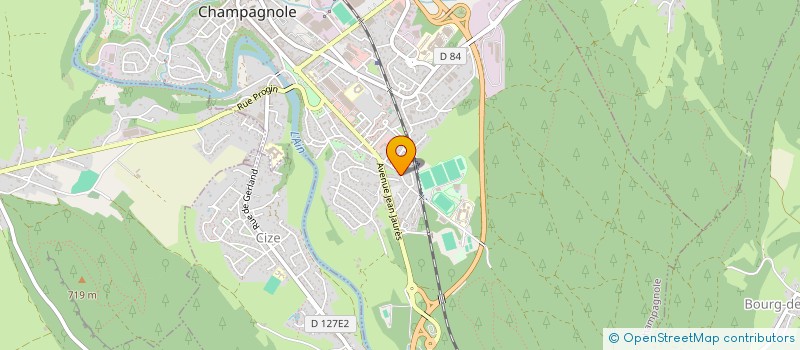 localisation de l'entreprise EGLISE PROTESTANTE EVANGELIQUE DE CHAMPAGNOLE  CHAMPAGNOLE