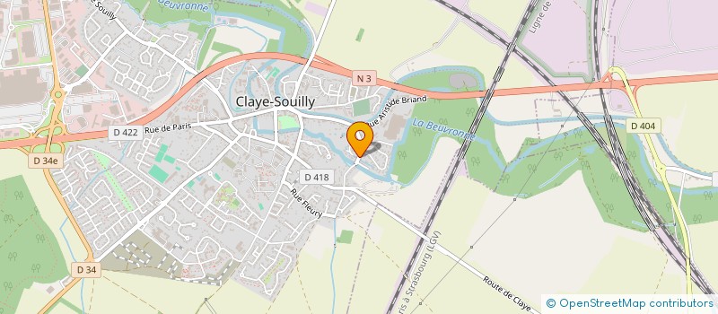 localisation de l'entreprise EGLISE PROTESTANTE EVANGELIQUE DE CLAYE-SOUILLY  CLAYE-SOUILLY