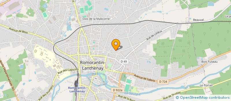 localisation de l'entreprise EGLISE PROTESTANTE EVANGELIQUE DE ROMORANTIN  ROMORANTIN-LANTHENAY