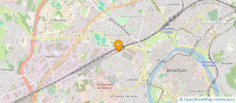 localisation de l'entreprise EGLISE PROTESTANTE EVANGELIQUE LA BONNE NOUVELLE  BESANCON