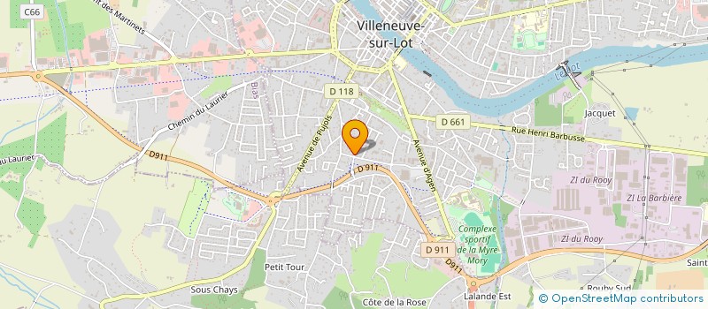 localisation de l'entreprise EGLISE PROTESTANTE EVANGELIQUE LES PEUPLIERS  VILLENEUVE-SUR-LOT