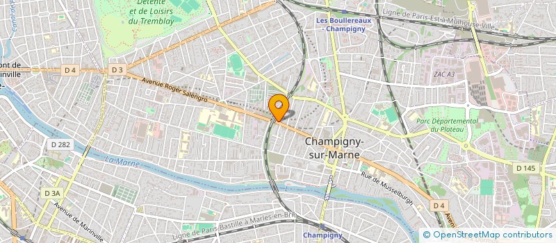 localisation de l'entreprise EGLISE PROTESTANTE UNIE DE CHAMPIGNY SUR MARNE à CHAMPIGNY-SUR-MARNE
