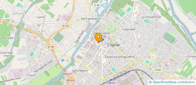 localisation de l'entreprise EGLISE PROTESTANTE UNIE DE COGNAC à COGNAC