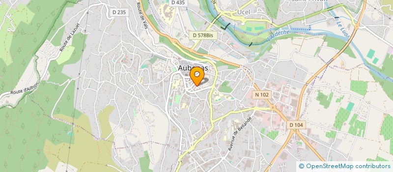 localisation de l'entreprise EGLISE PROTESTANTE UNIE DE FRANCE PAROISSE D AUBENAS VALS  AUBENAS