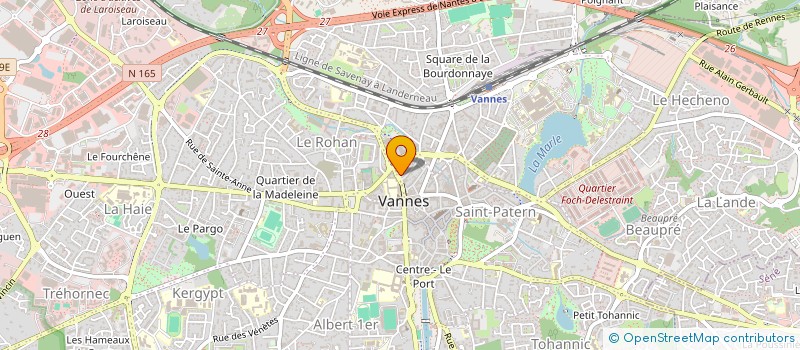 localisation de l'entreprise EGLISE PROTESTANTE UNIE DE MORBIHAN EST à VANNES