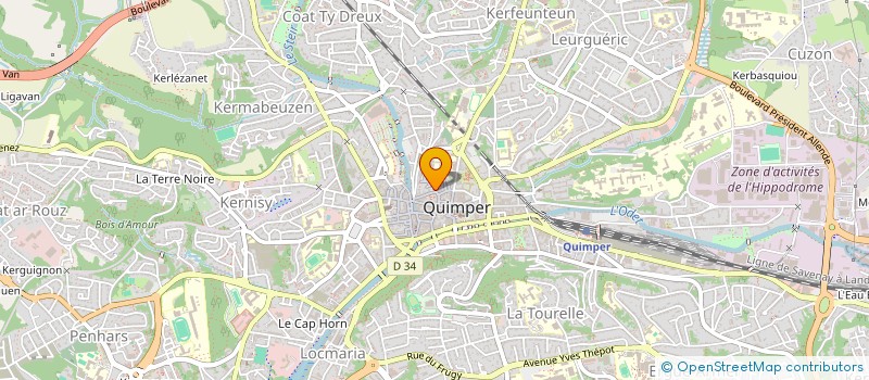 localisation de l'entreprise EGLISE PROTESTANTE UNIE DE SUD FINISTERE à QUIMPER