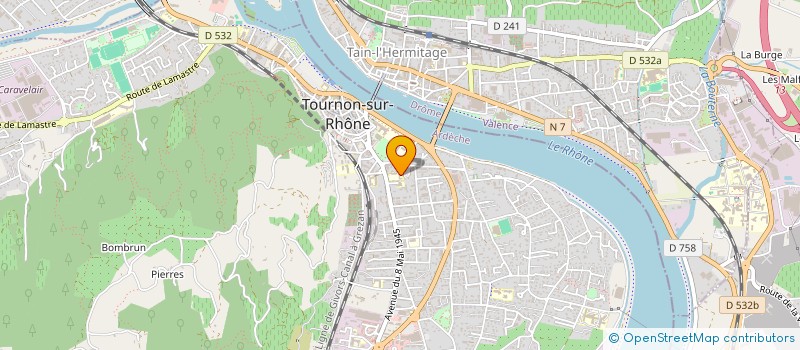 localisation de l'entreprise EGLISE PROTESTANTE UNIE DE TOURNON TAIN à TOURNON-SUR-RHONE