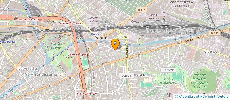 localisation de l'entreprise EGLISE REFORME PROTESTANTE EVANGELIQUE PAIX-REVEIL  PANTIN