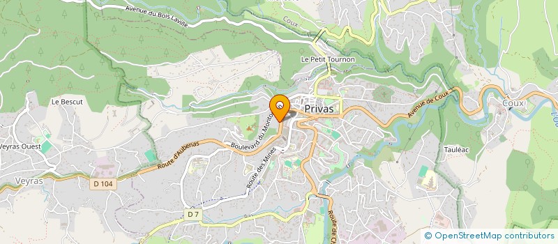 localisation de l'entreprise EGLISE REFORMEE DE PRIVAS  FLAVIAC  PRIVAS