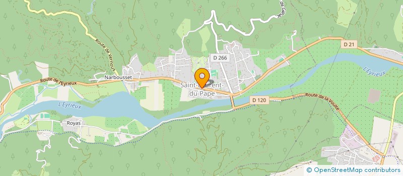 localisation de l'entreprise EGLISE REFORMEE DE ST LAURENT DU PAPE  SAINT-LAURENT-DU-PAPE