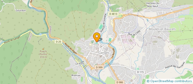 localisation de l'entreprise EGLISE REFORMEE EVANGELIQUE DE LA HAUTE VALLEE DE L HERAULT  GANGES