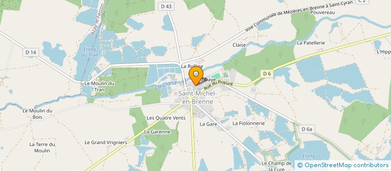 localisation de l'entreprise EGLISE SAINT CYRAN - SOEURS DE LA FRATERNITE SAINT PIE X à SAINT-MICHEL-EN-BRENNE