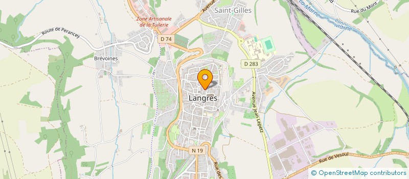 localisation de l'entreprise EGLISE SAINT MARTIN à LANGRES