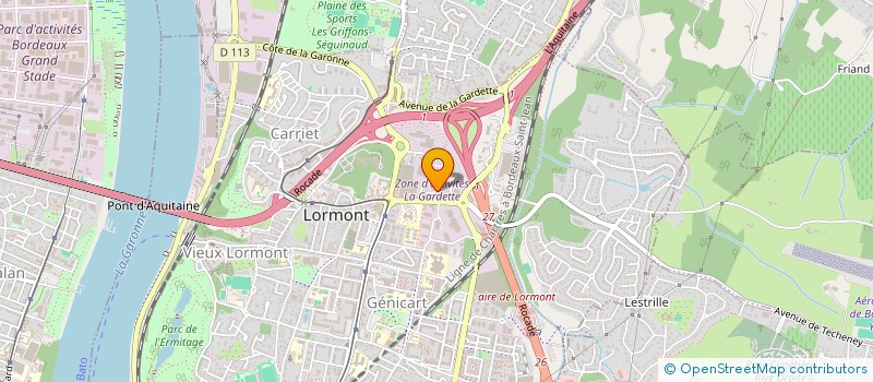 localisation de l'entreprise EGM à LORMONT