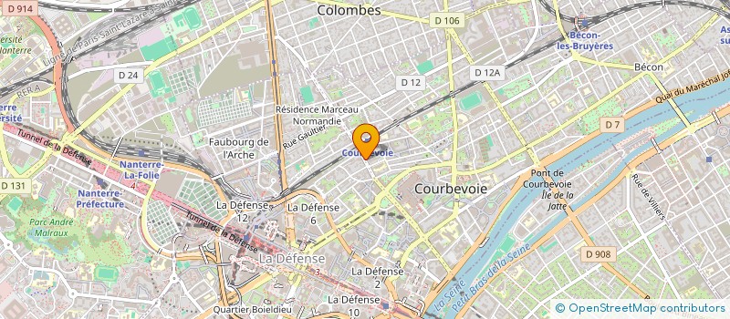 localisation de l'entreprise EGM ENERGIE à COURBEVOIE
