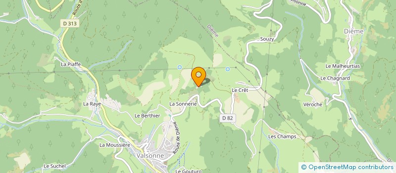 localisation de l'entreprise EGMS ELECTRICITE & FORMATION  VALSONNE