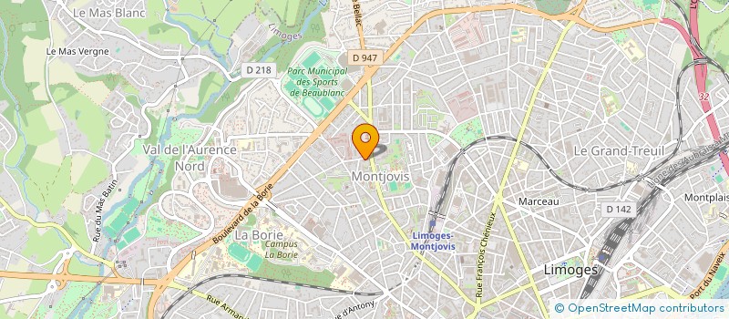 localisation de l'entreprise EGO DECO à LIMOGES