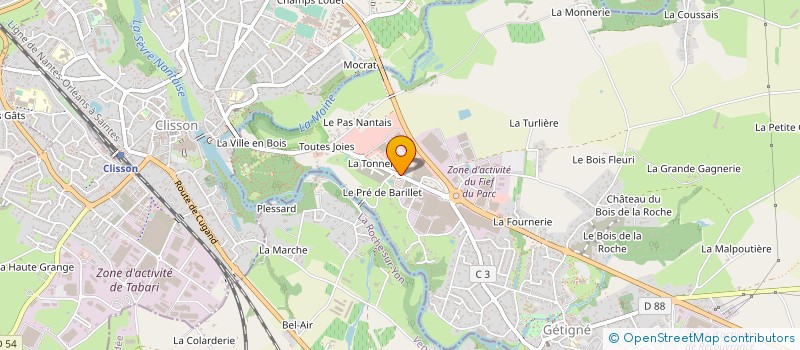 localisation de l'entreprise EGOFI à GETIGNE