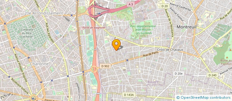 localisation de l'entreprise EGOMIX à BAGNOLET