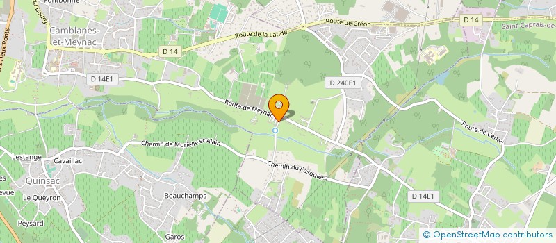 localisation de l'entreprise EGOTECH  CAMBLANES-ET-MEYNAC