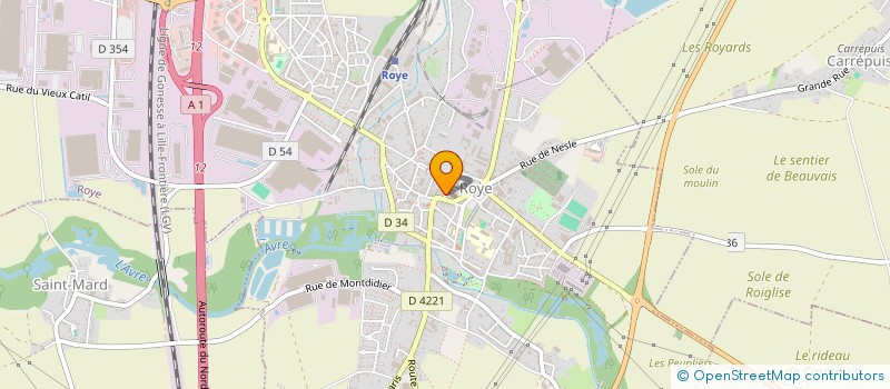 localisation de l'entreprise EGP à ROYE