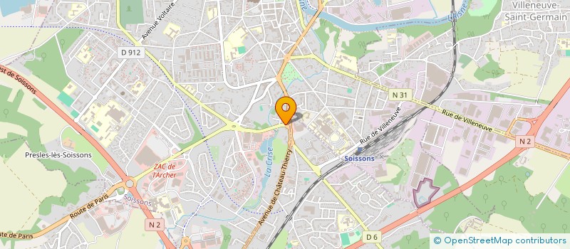localisation de l'entreprise EGP ASSURANCES à SOISSONS