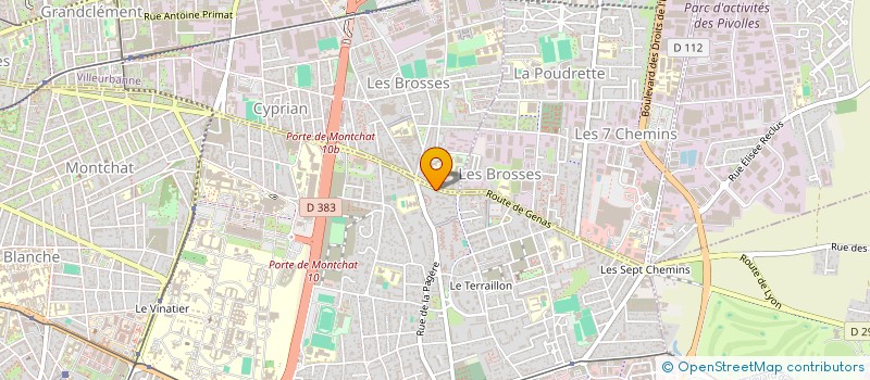 localisation de l'entreprise EGP FACADES à BRON