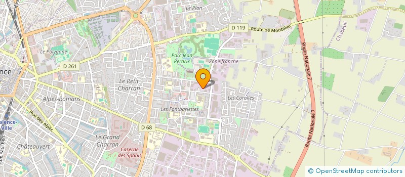 localisation de l'entreprise EGP RHONE à VALENCE