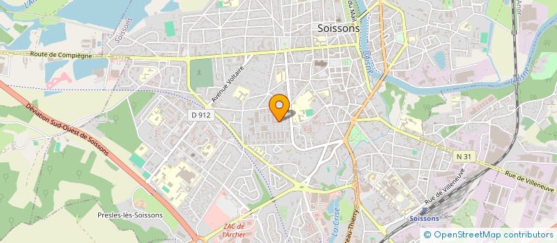 localisation de l'entreprise EGP VIE à SOISSONS